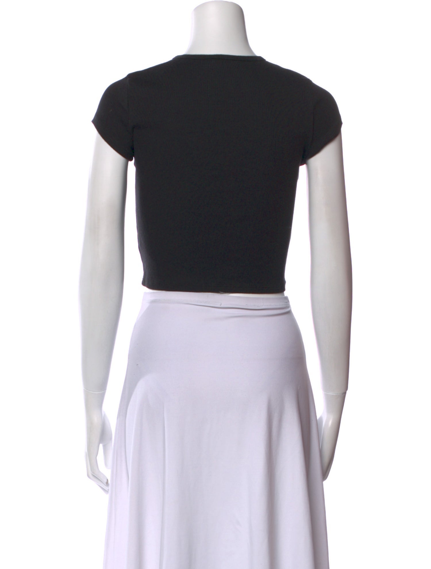 Reformation Crew Neck Short Sleeve Crop Top